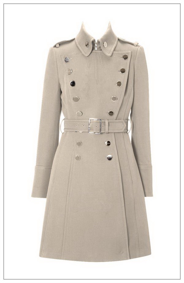Women coat gray color wool made - Click Image to Close